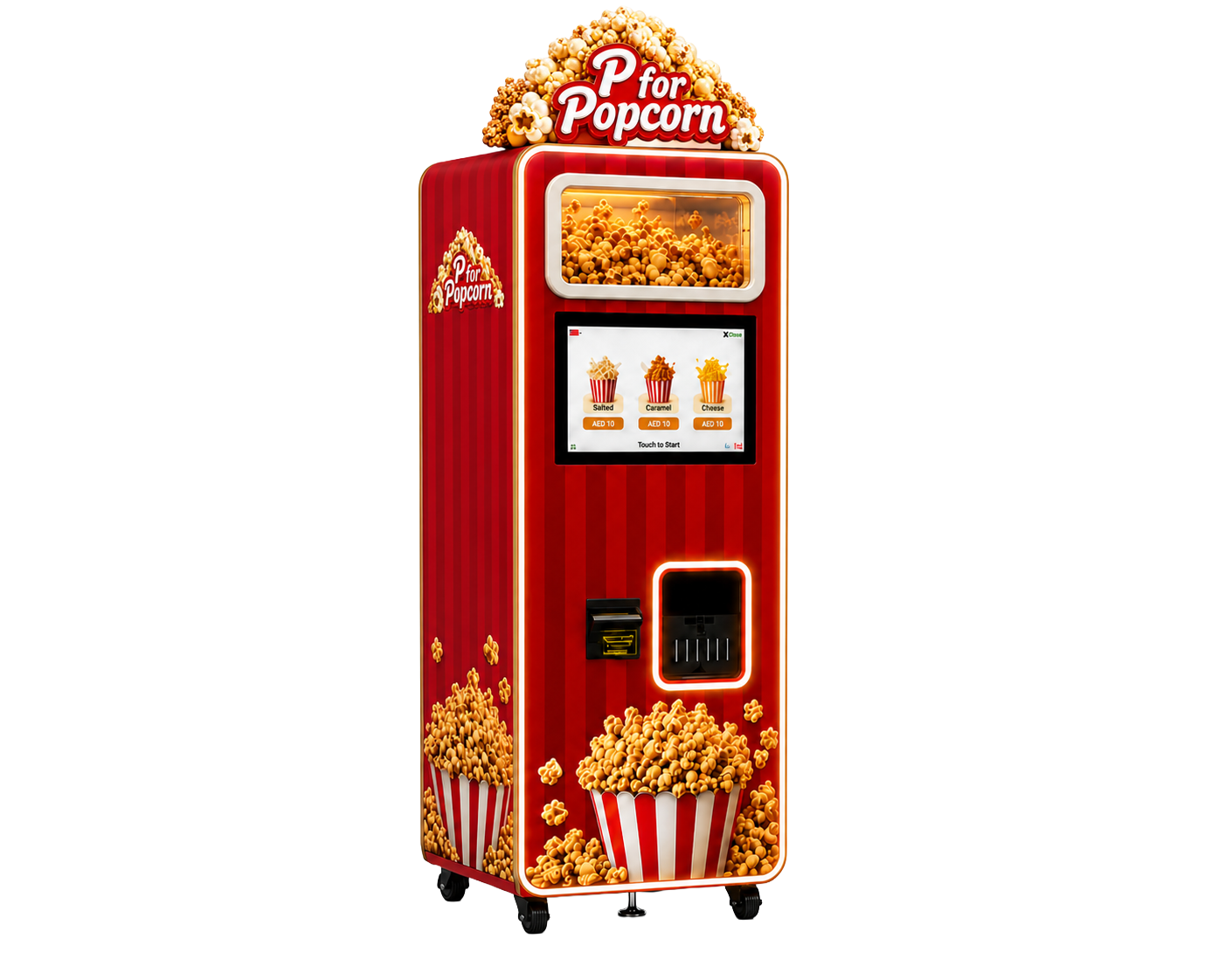 Automated Popcorn Vending Machine Front View